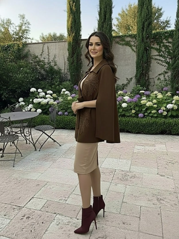 Luxury Embellished Belted Shrug