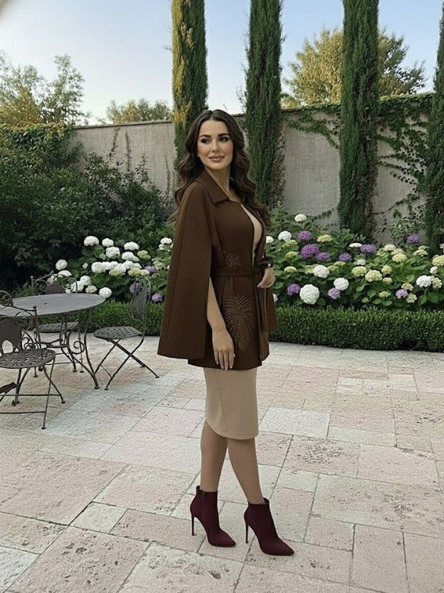 Luxury Embellished Belted Shrug