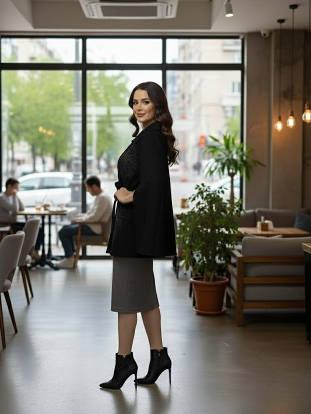Luxury Embellished Belted Shrug
