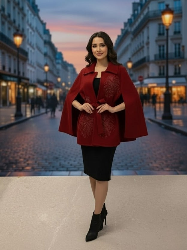 Luxury Embellished Belted Shrug