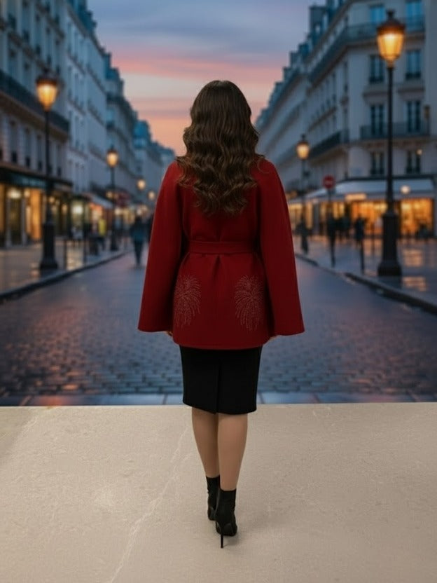 Luxury Embellished Belted Shrug