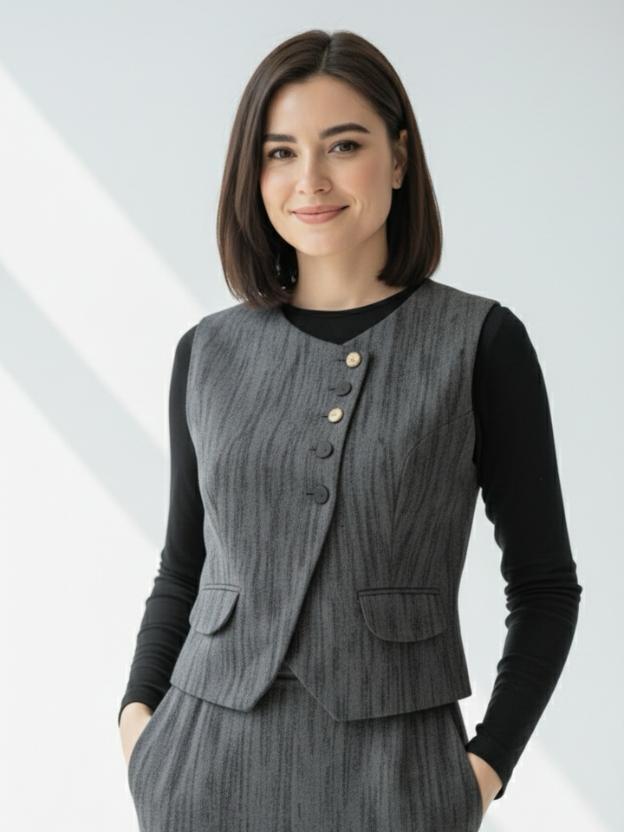 Classic Structured Midi Dress for Women | Modern Office Look