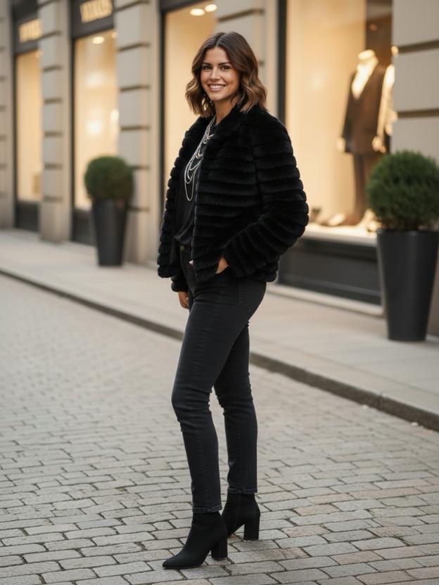 Luxury Faux Fur blazer for Women - Winter Wear