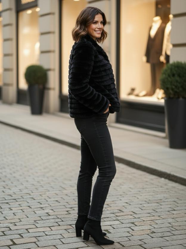 Luxury Faux Fur blazer for Women - Winter Wear