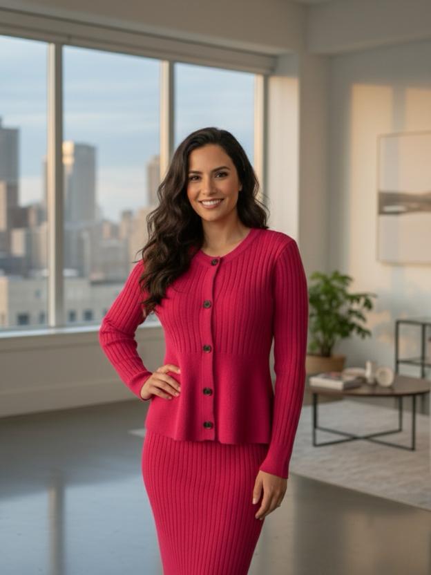 Women’s Luxury Knit Midi Dress for Office & Events