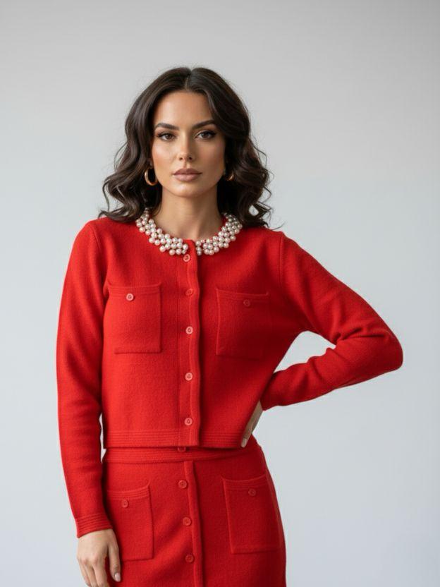 Stylish Button-Down Top with Mini Skirt