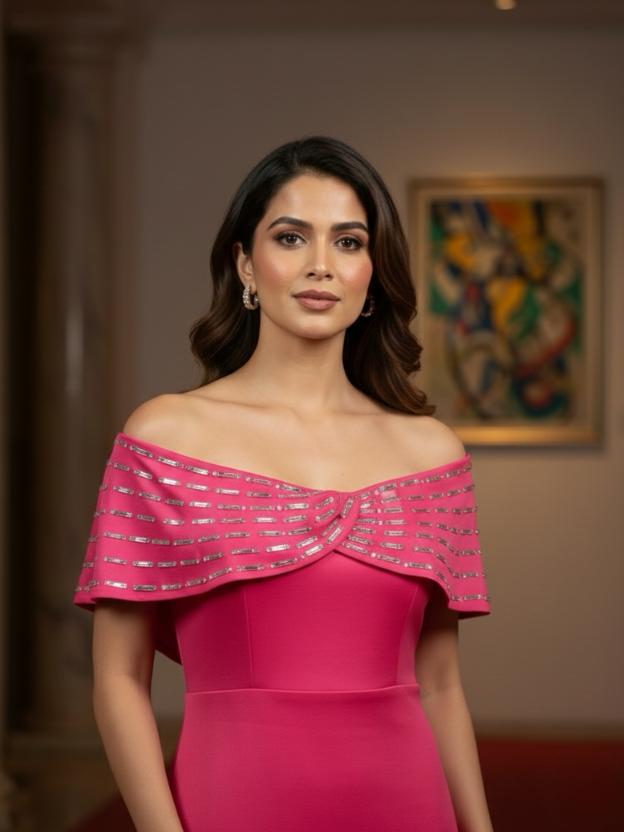 Elegant Off Shoulder Maxi Dress for Women | Evening Wear