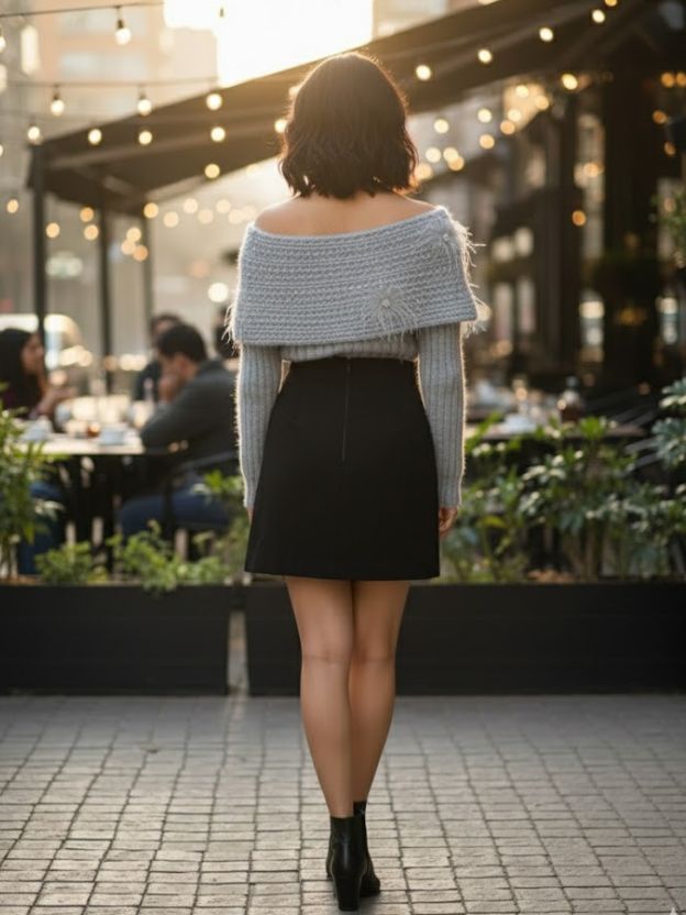 Black Formal Skirt for Women | High Waist Office Wear Skirt