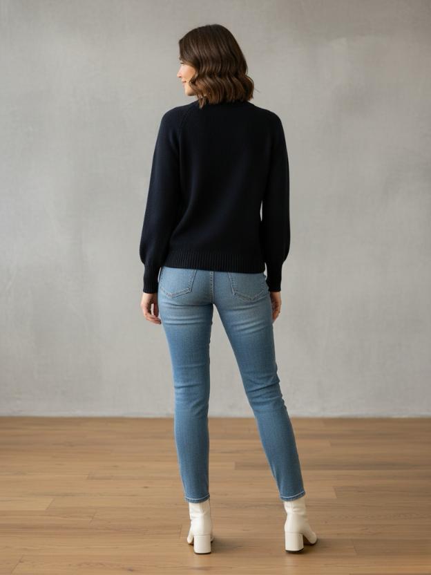 Elegant Women’s Sweater | Soft Knit Pearl Design Casual Winter Wear