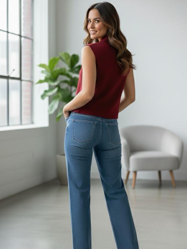 Stylish Maroon V-Neck Sleeveless Top for Women | Smart Casual Wear