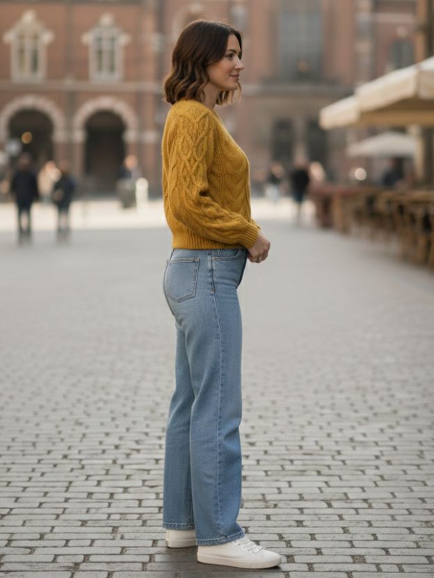 Olive Green Cable Knit Sweater Top | Women’s Winter Wear