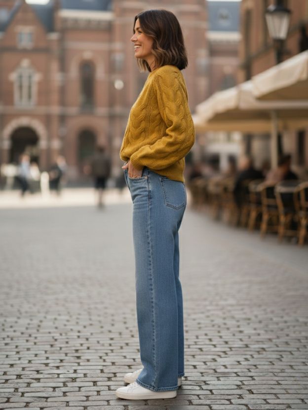 Olive Green Cable Knit Sweater Top | Women’s Winter Wear