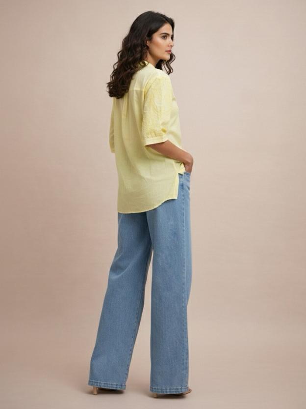 Embroidered Summer Top for Women | Lightweight Cotton Casual Shirt