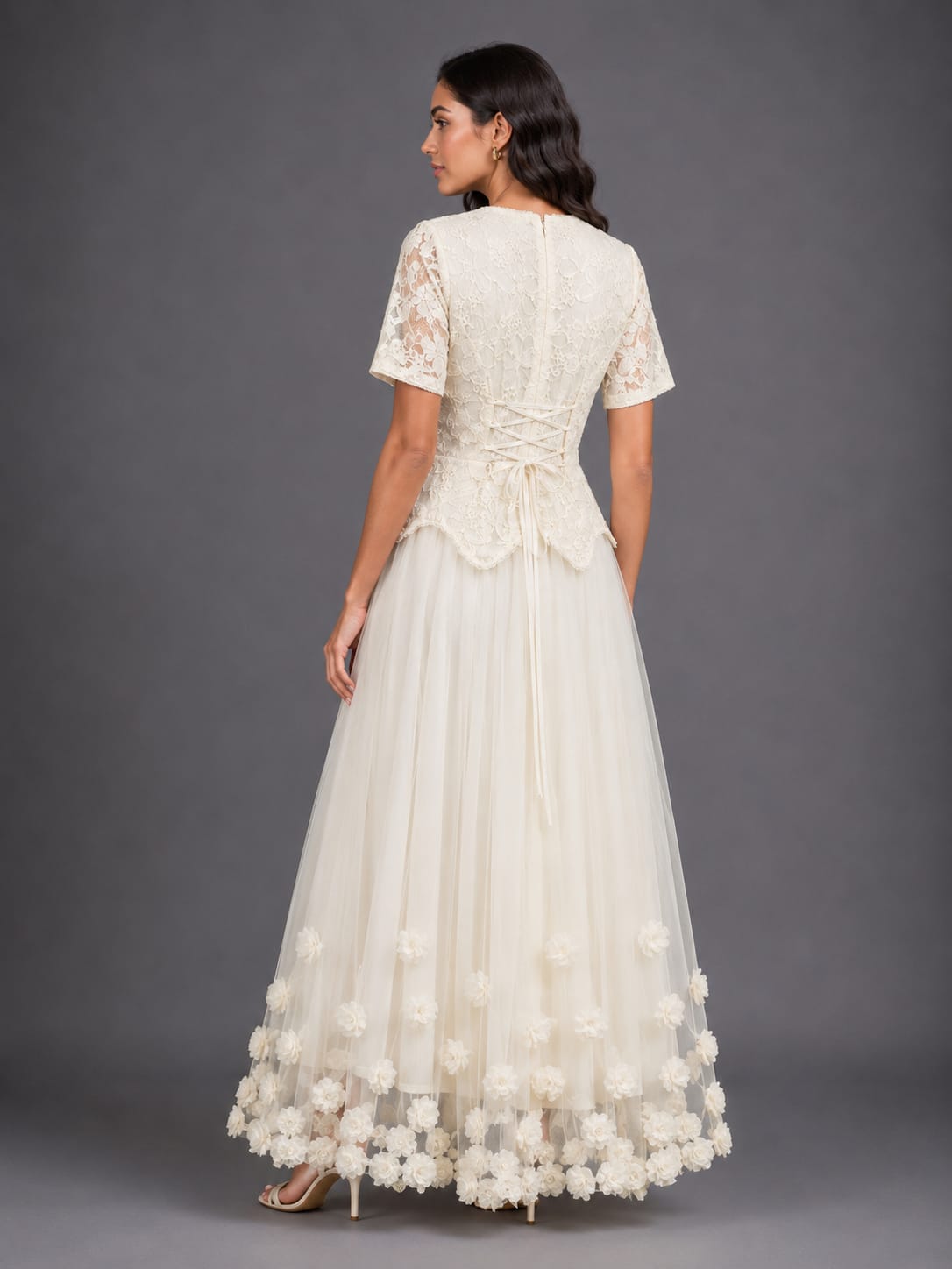Blush Floral Lace Maxi