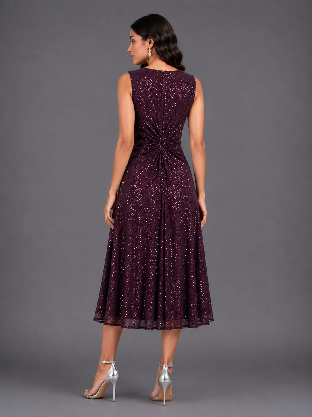 Sparkle Knot-Front Cocktail Dress | Formal Evening Wear