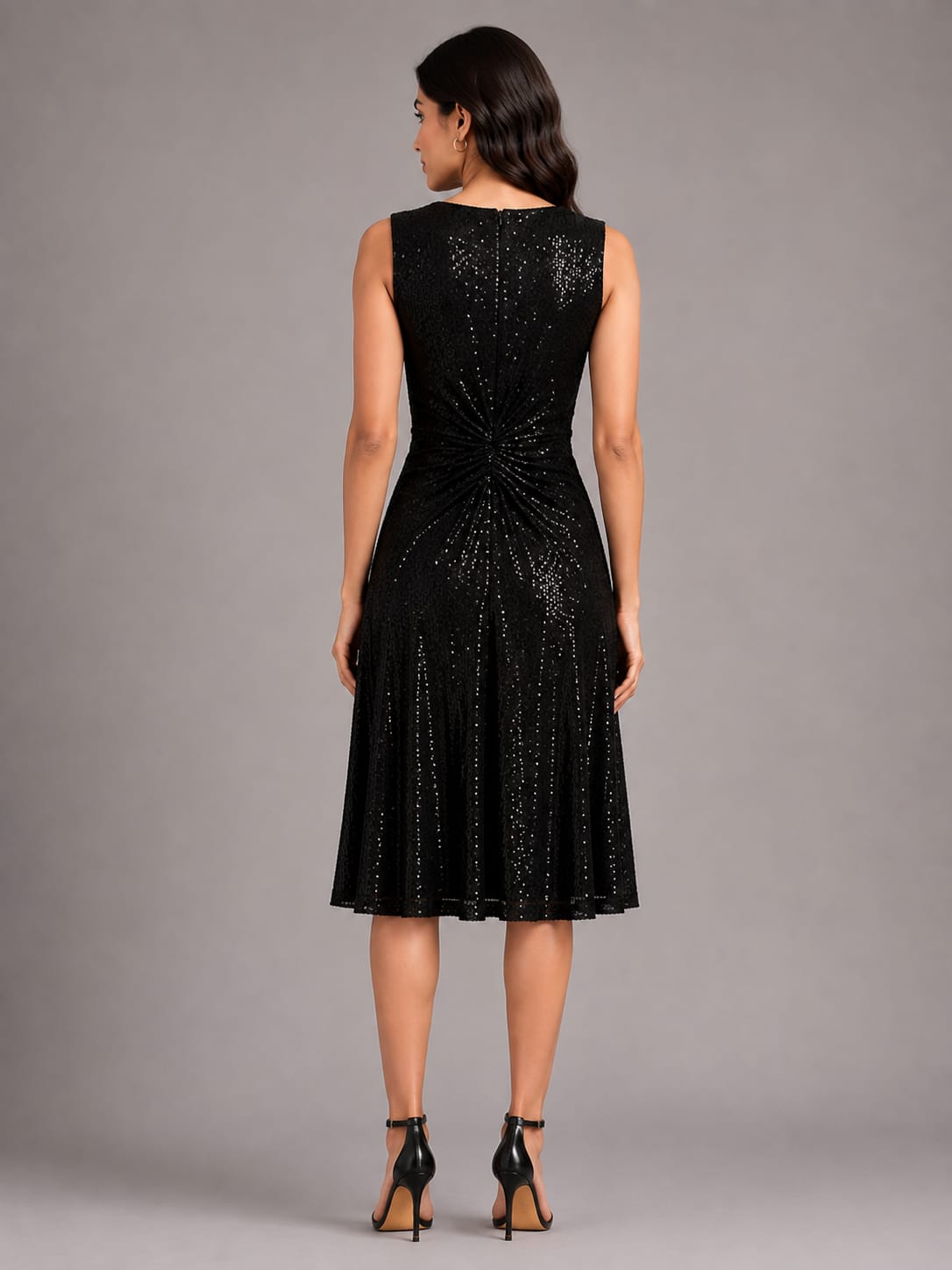 Sparkle Knot-Front Cocktail Dress | Formal Evening Wear