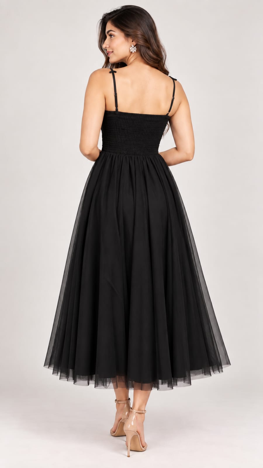 Woman net floral dress