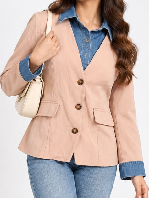 Woman Denim Blazer Style