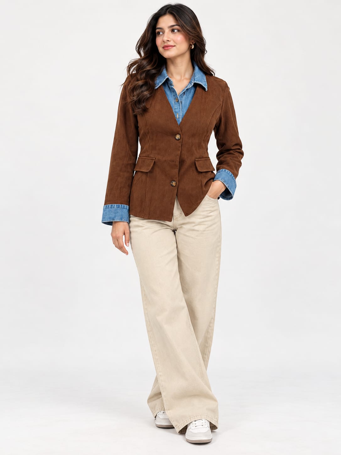 Woman Denim Blazer Style