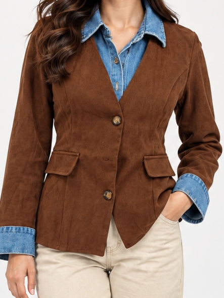 Woman Denim Blazer Style