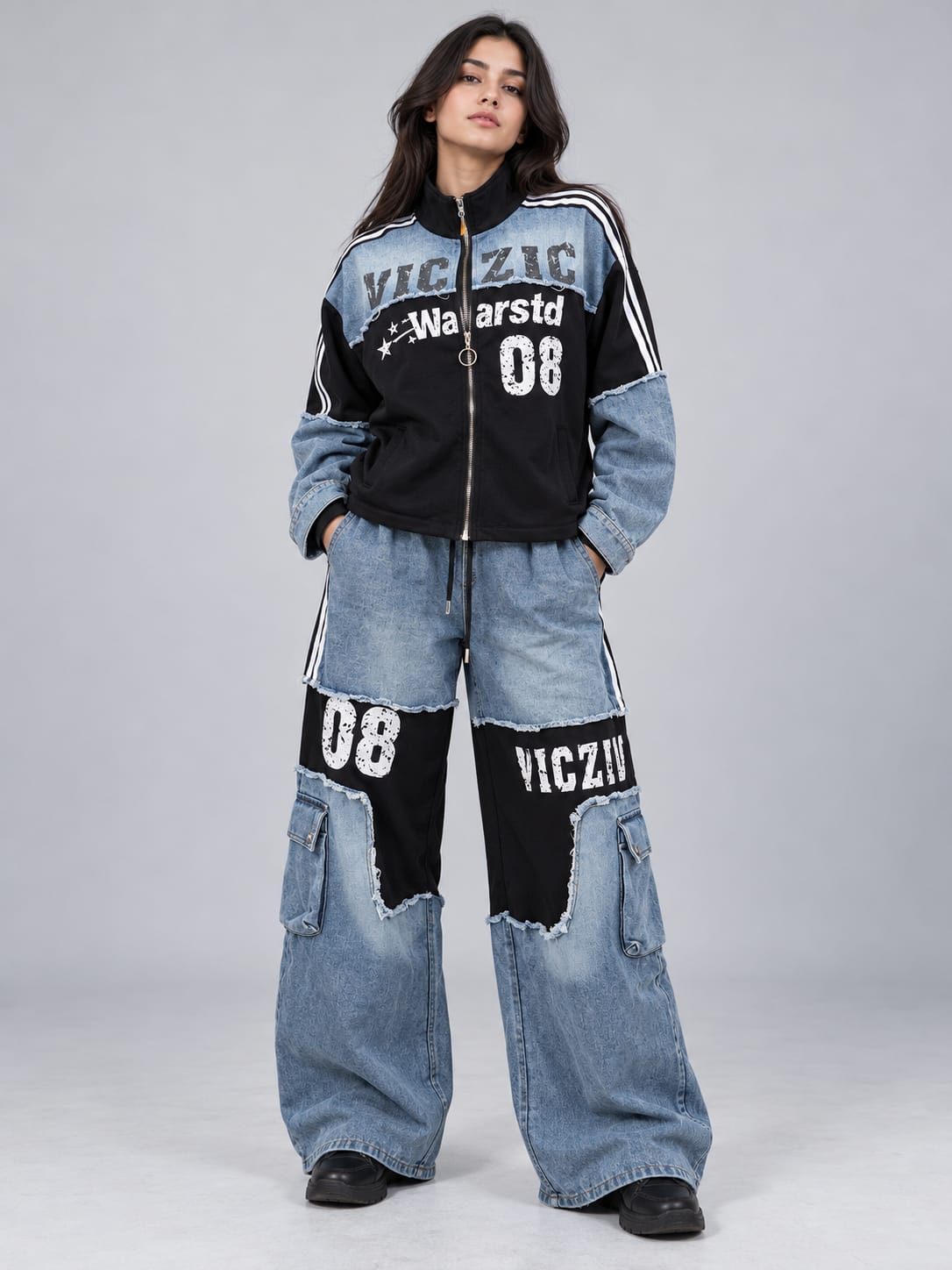 Blue Denim Graphic Co-Ord