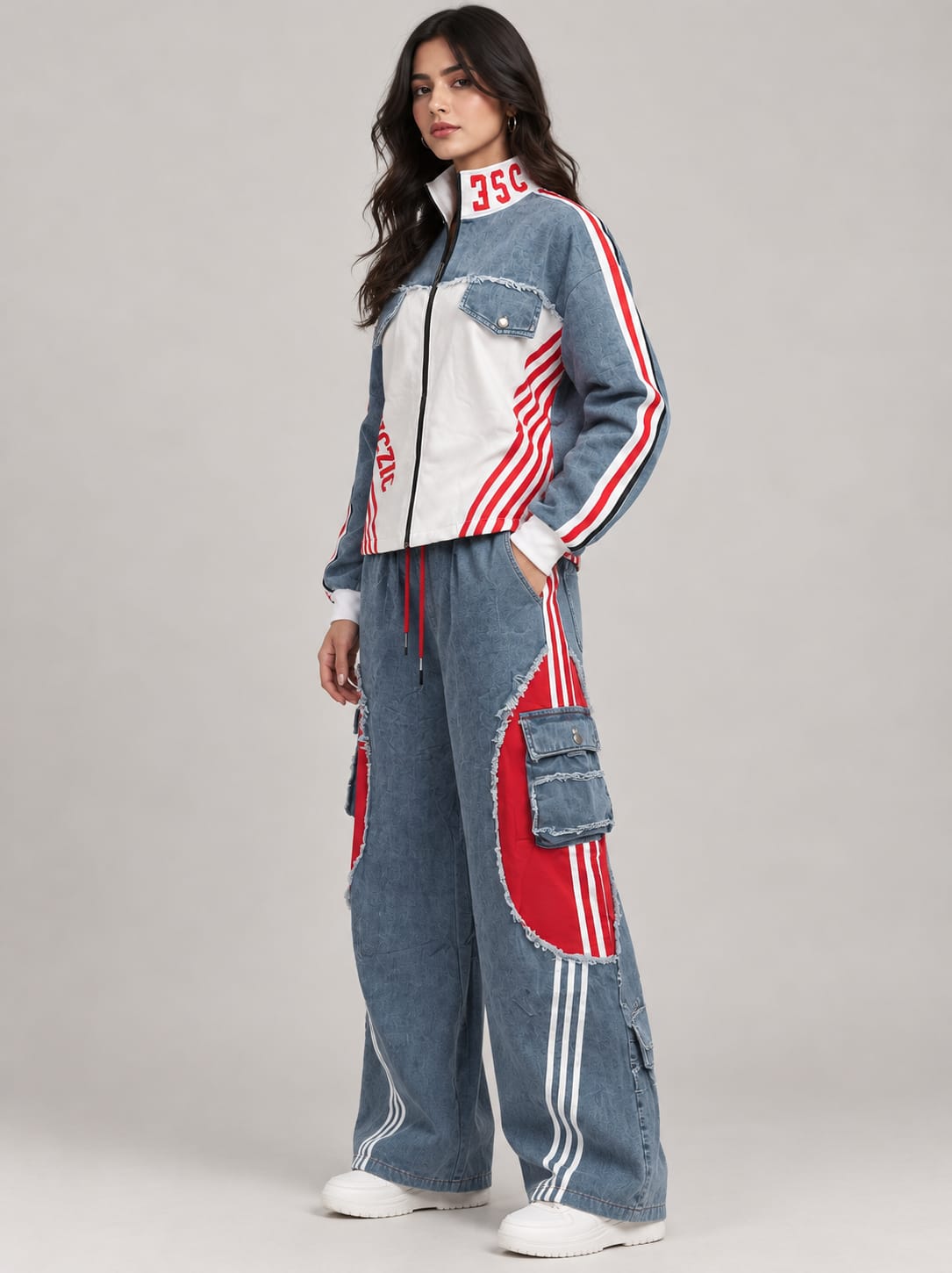 Blue Red Racing Co-Ord Set