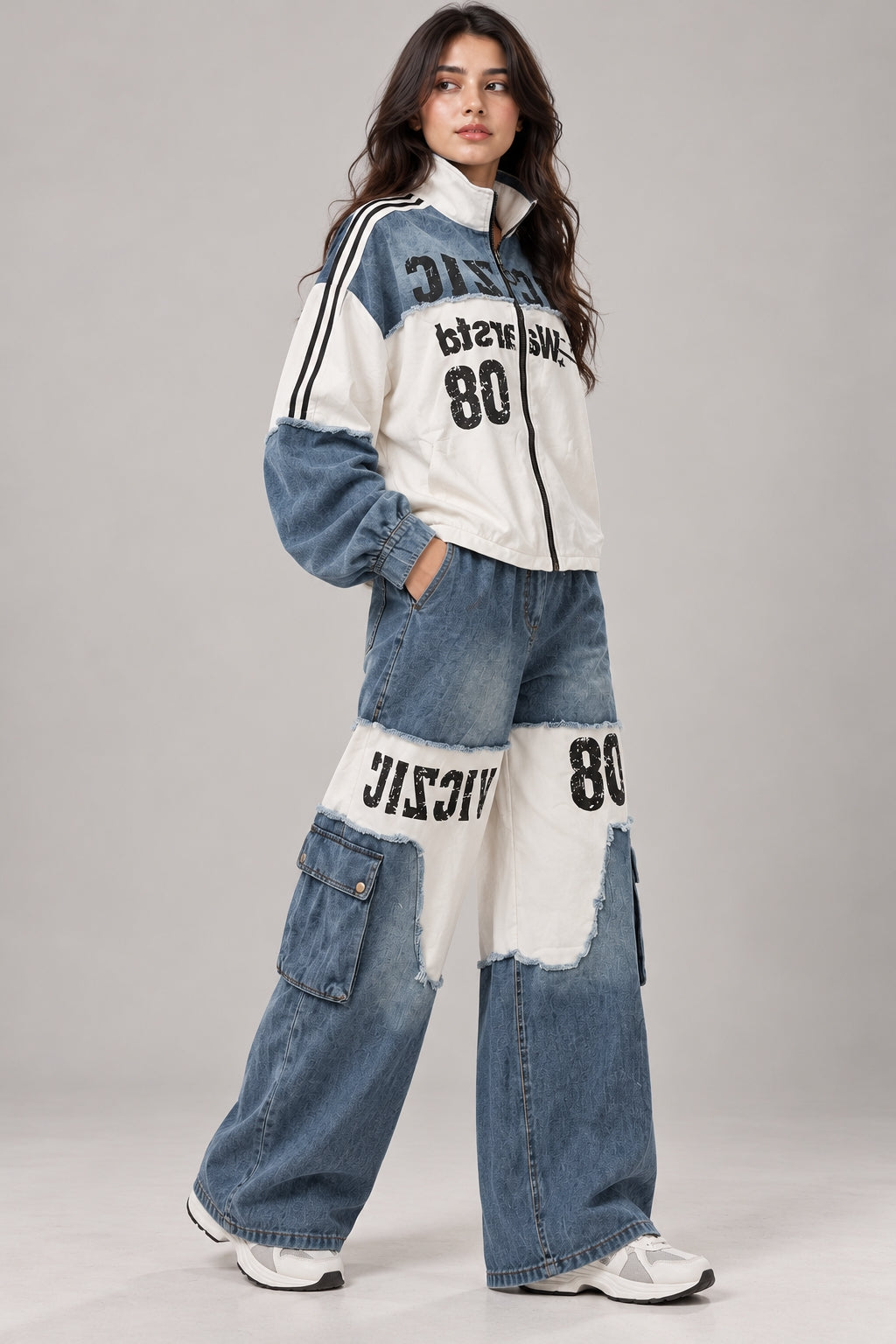 Blue Denim Graphic Co-Ord