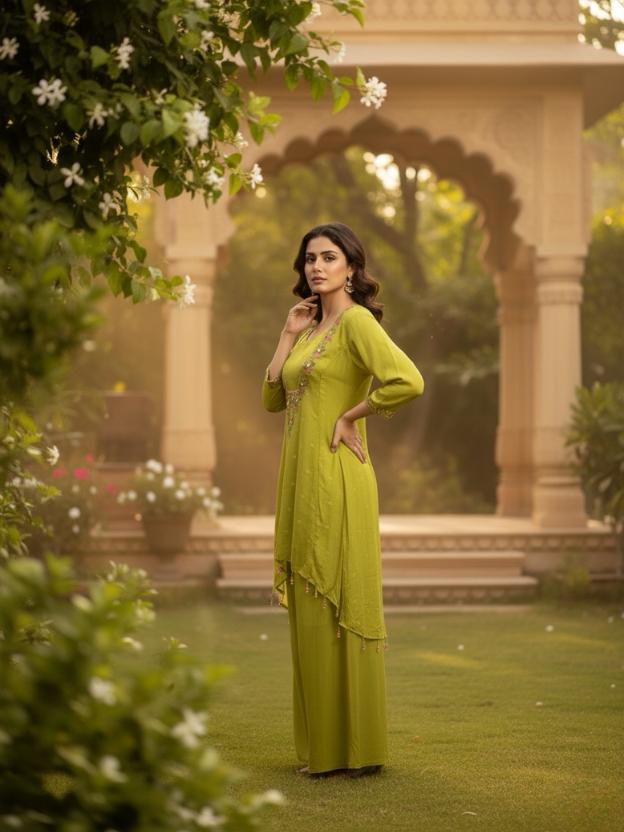 Elegant Women’s Ethnic Co-Ord Set with Embroidered Kurta