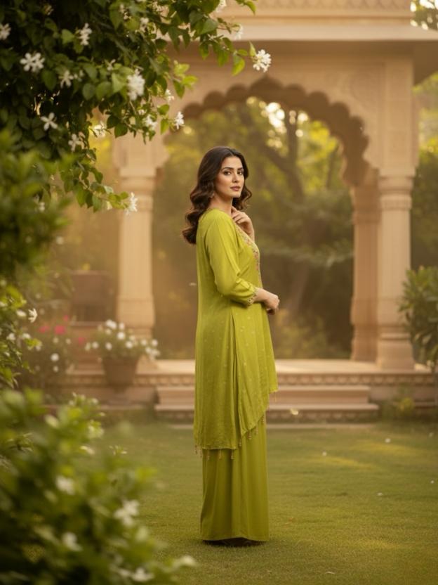 Elegant Women’s Ethnic Co-Ord Set with Embroidered Kurta