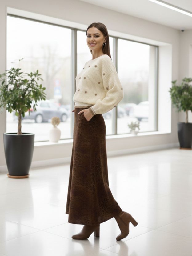 Textured Black Knit Top for Women | Trendy Western Long Sleeve Top