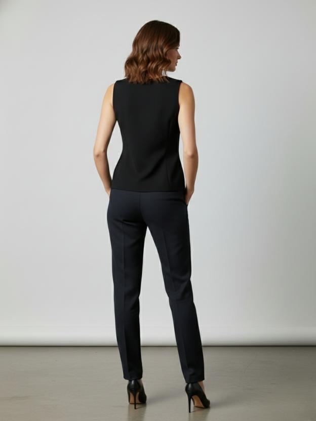 Elegant Button Detail Sleeveless Top | Women’s Smart Casual Top