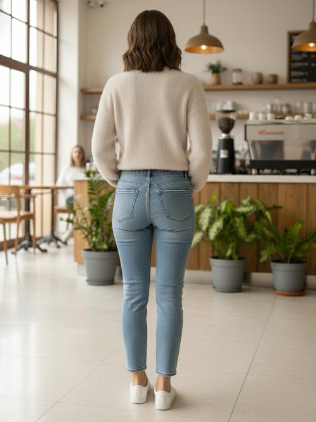 Pastel Blue Knit Top for Women | Stylish Western Casual Sweater
