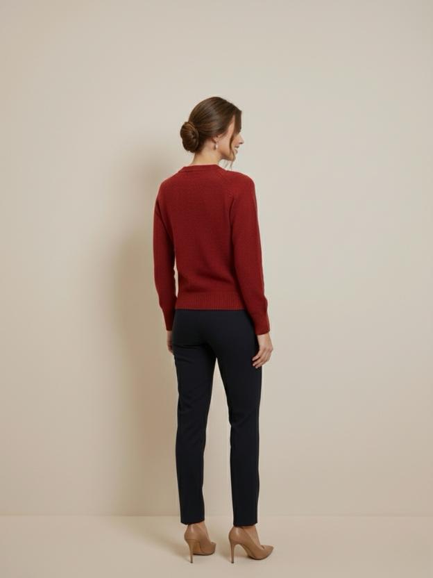 Elegant Women’s Sweater | Soft Knit Pearl Design Casual Winter Wear