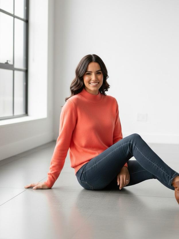 Soft Knit High-Neck Sweater Top for Women