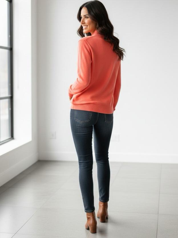 Soft Knit High-Neck Sweater Top for Women