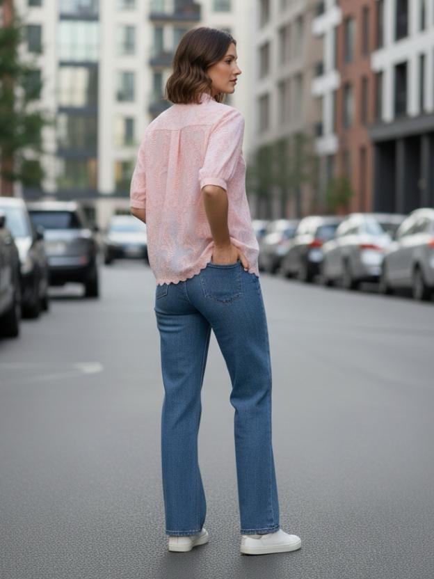 Embroidered Summer Top for Women | Lightweight Cotton Casual Shirt
