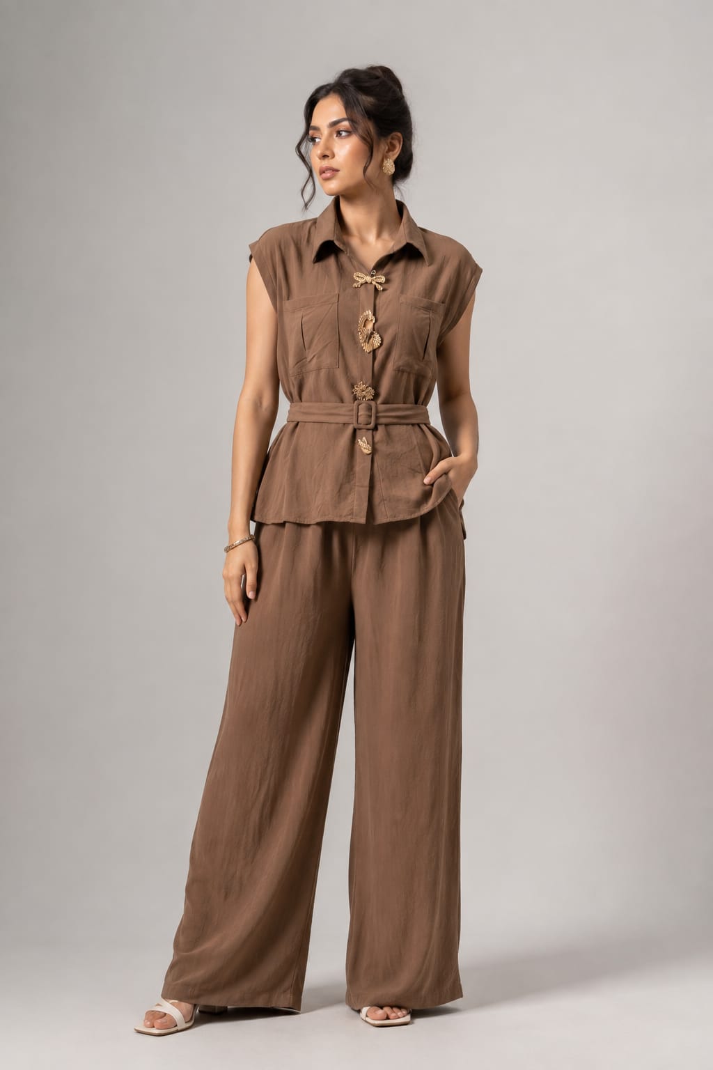 Elegant Sleeveless Co-ord Set