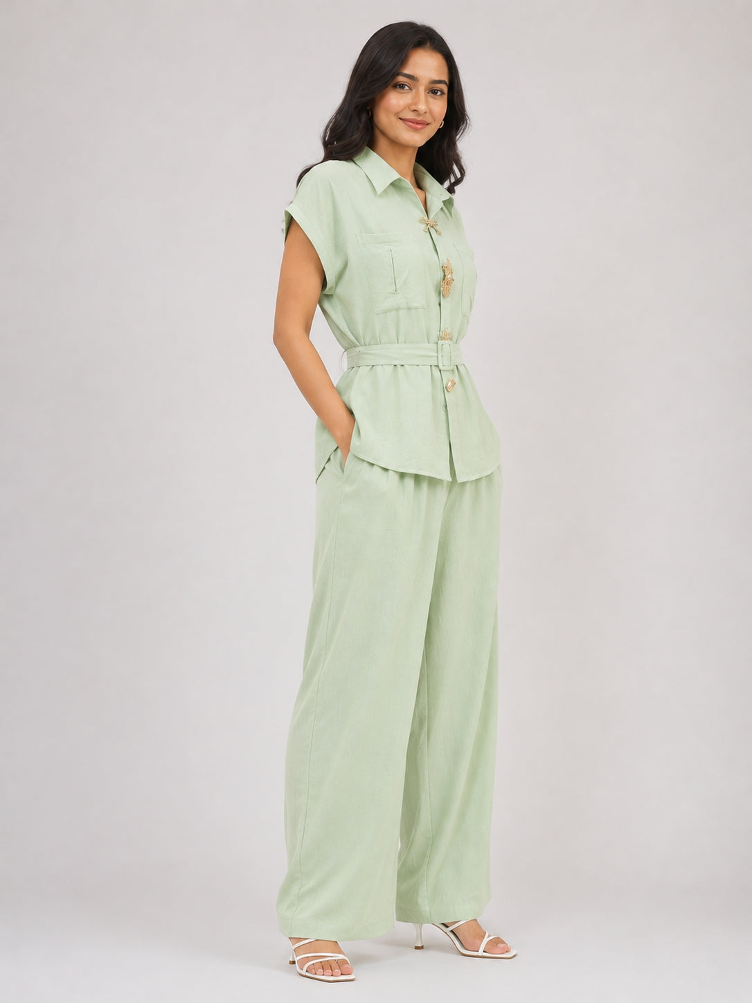 Elegant Sleeveless Co-ord Set