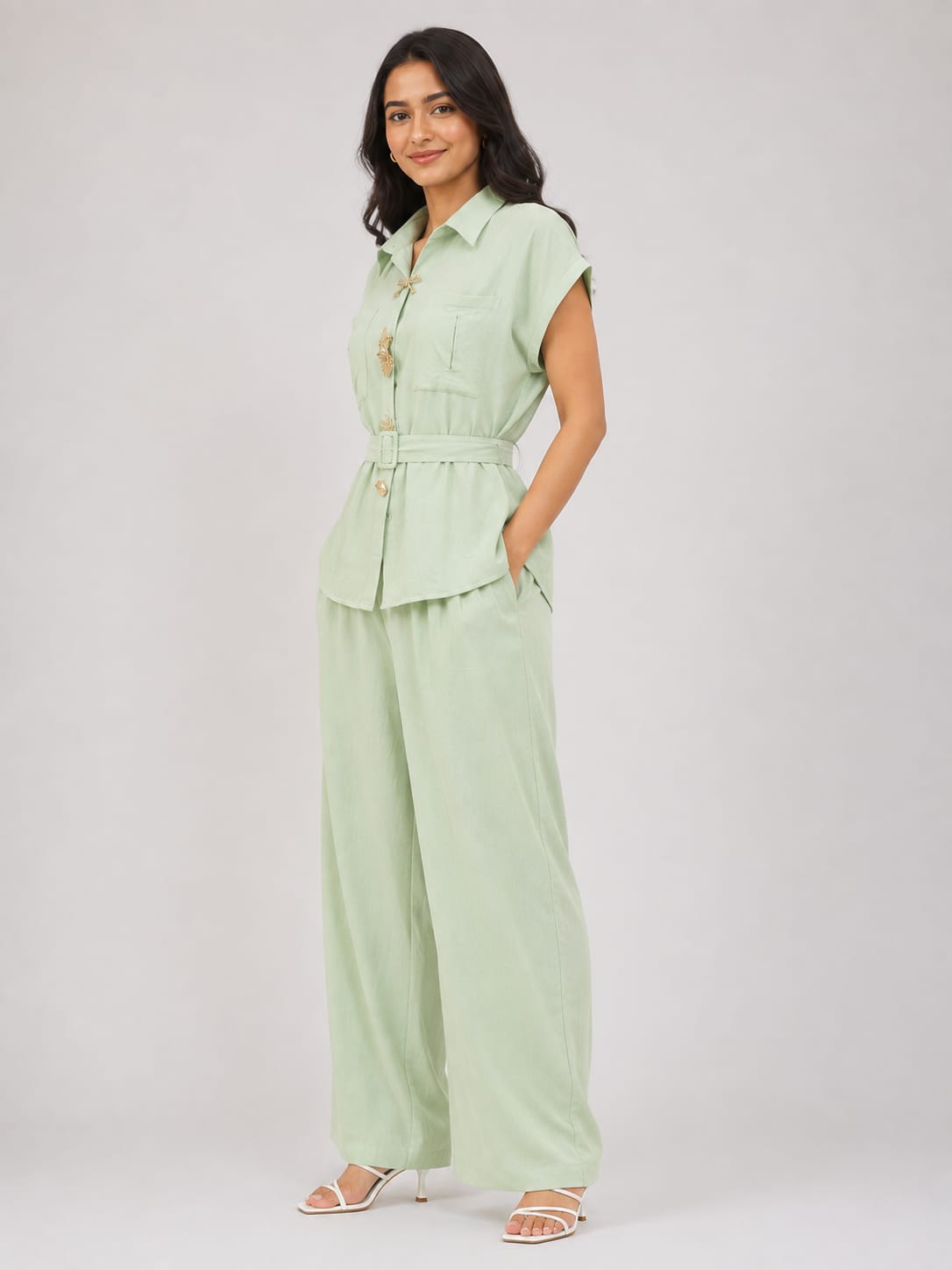 Elegant Sleeveless Co-ord Set