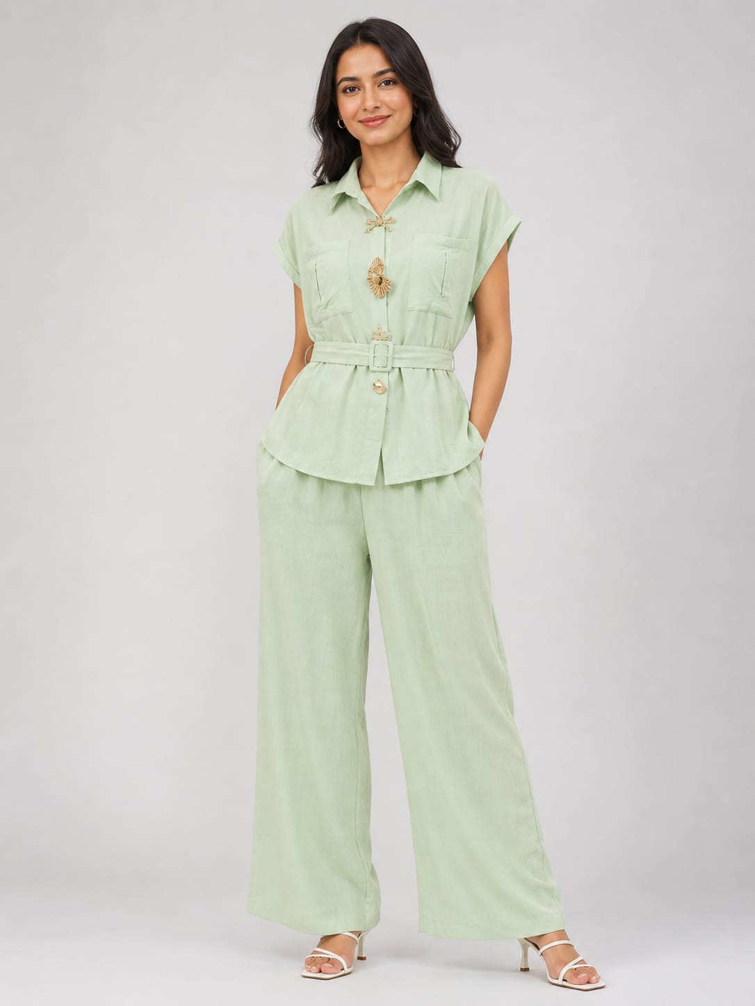 Elegant Sleeveless Co-ord Set