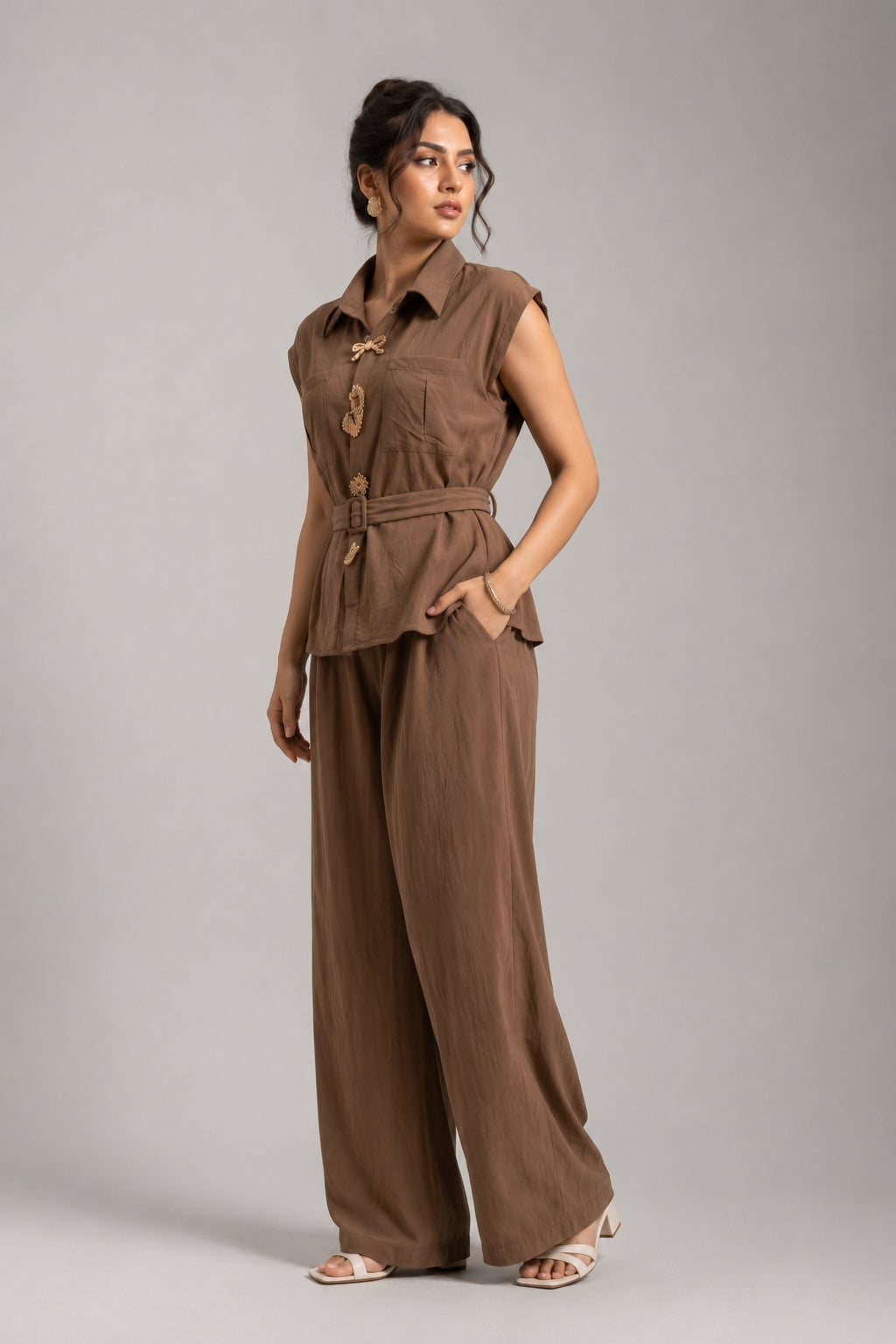 Elegant Sleeveless Co-ord Set