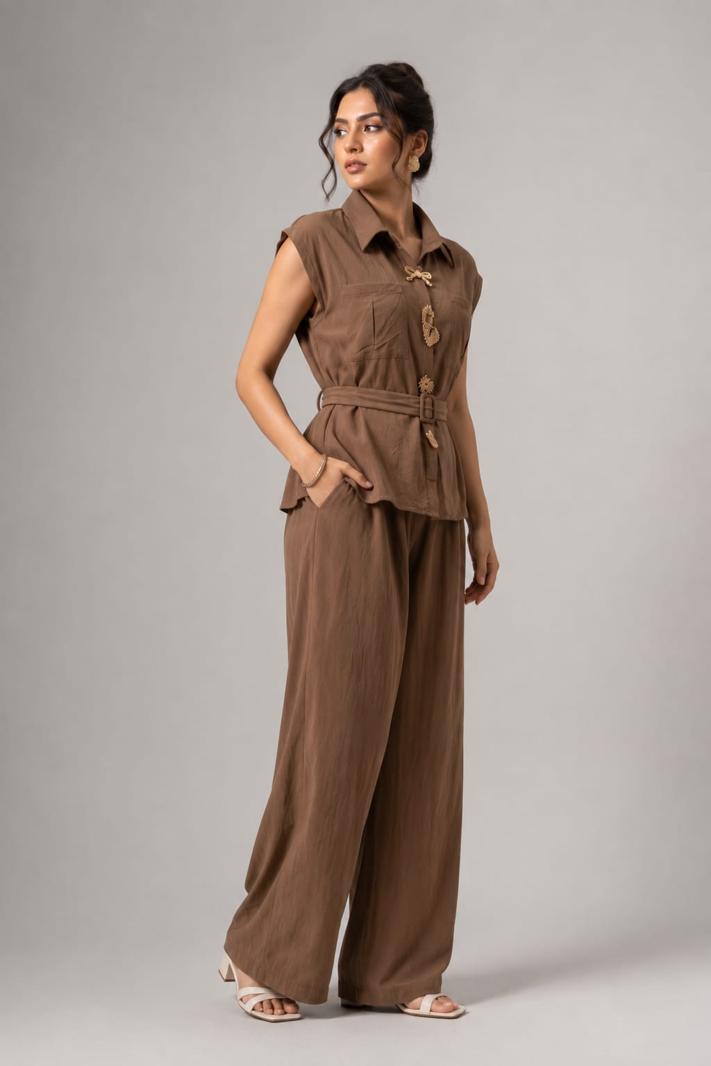 Elegant Sleeveless Co-ord Set