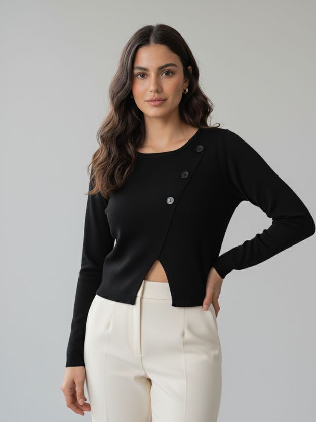 Women's Classic Button-Front Cardigan