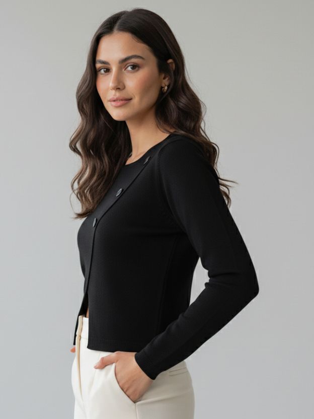 Women's Classic Button-Front Cardigan