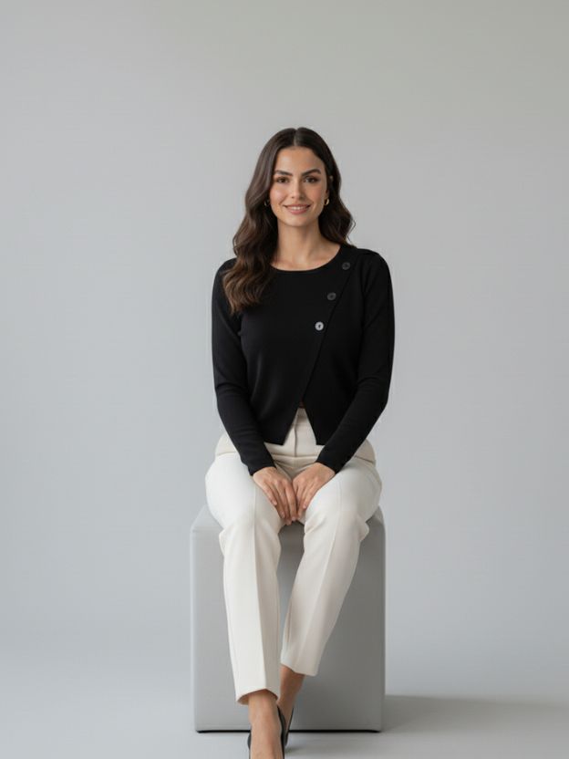 Women's Classic Button-Front Cardigan