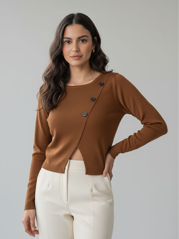 Women's Classic Button-Front Cardigan