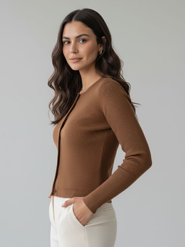 Women's Classic Button-Front Cardigan