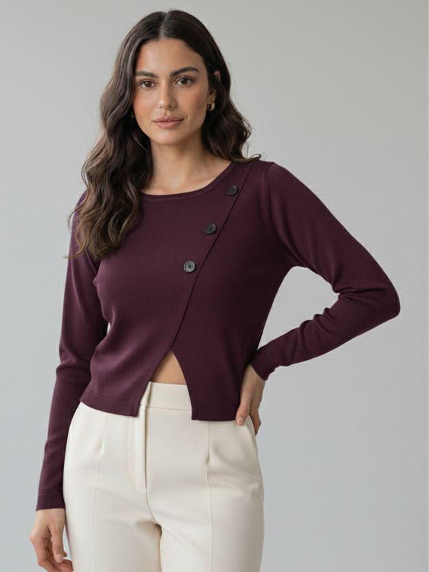 Women's Classic Button-Front Cardigan
