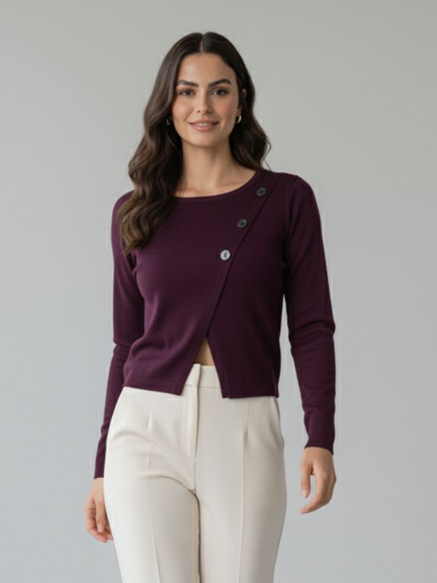 Women's Classic Button-Front Cardigan
