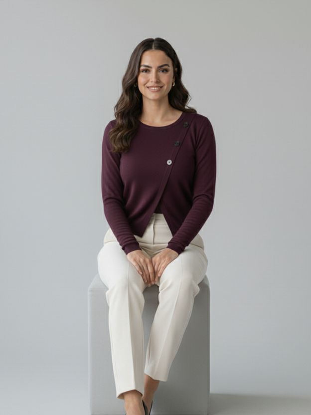 Women's Classic Button-Front Cardigan
